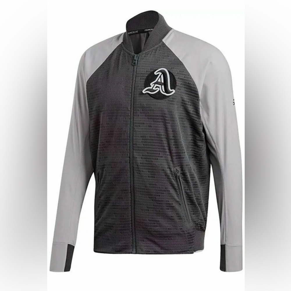Adidas VRCT PBLUE Lightweight Varsity, Bomber Jacket Men’s Large, 2-Tone Gray